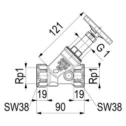 Schlösser Freistromventil Blue-tec mit Muffenanschluss, ohne Entleerung und m... SCHLOESSER-0015262500001 4044997114346 (Abb. 1)
