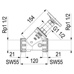Schlösser Freistromventil Blue-tec mit Muffenanschluss, ohne Entleerung und m... SCHLOESSER-0015264000001 4044997114360 (Abb. 1)