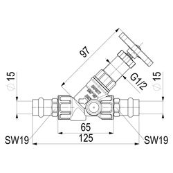 Schlösser Freistromventil mit Pressanschluss IG, ohne Entleerung und mit nich... SCHLOESSER-0015281500001 4044997171127 (Abb. 1)