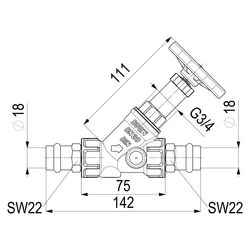 Schlösser Freistromventil mit Pressanschluss IG, ohne Entleerung und mit nich... SCHLOESSER-0015281800001 4044997171134 (Abb. 1)