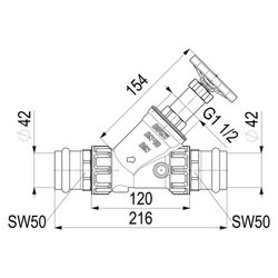 Schlösser Freistromventil mit Pressanschluss IG, ohne Entleerung und mit nich... SCHLOESSER-0015284200001 4044997171172 (Abb. 1)