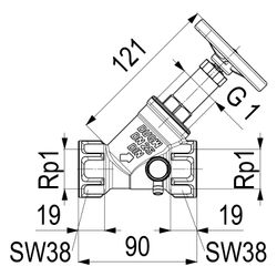 Schlösser Freistromventil mit Muffenanschluss, Entleerung und nichtsteigender... SCHLOESSER-0015302500001 4044997114421 (Abb. 1)