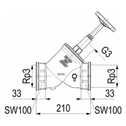 Schlösser KFR-Ventil mit Muffenanschluss, Entleerung und nichtsteigender Spin... SCHLOESSER-0016308000001 4044997117545 (Abb. 1)