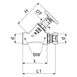 Schlösser Freistromventil mit Verschraubung, ohne Entleerung und mit nichtste... SCHLOESSER-0015353200001 4044997251157 (Abb. 1)