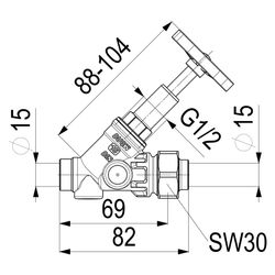 Schlösser Freistromventil ohne Entleerung, mit Lötverschraubung im Ausgang un... SCHLOESSER-0015401500001 4044997114650 (Abb. 1)