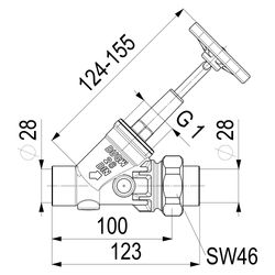 Schlösser Freistromventil ohne Entleerung, mit Lötverschraubung im Ausgang un... SCHLOESSER-0015402800001 4044997114742 (Abb. 1)