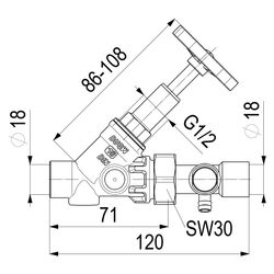 Schlösser KFR-Ventil mit Entleerung in der Verschraubung im Ausgang, mit stei... SCHLOESSER-0016451800001 4044997117859 (Abb. 1)