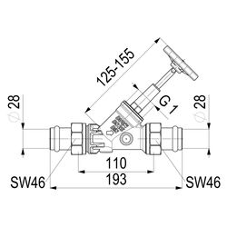 Schlösser Freistromventil Blue-tec mit Pressanschluss AG MULTI, ohne Entleeru... SCHLOESSER-0015542800001 4044997171622 (Abb. 1)
