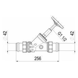 Schlösser Freistromventil Blue-tec mit Pressanschluss AG MULTI, ohne Entleeru... SCHLOESSER-0015544200001 4044997171653 (Abb. 1)