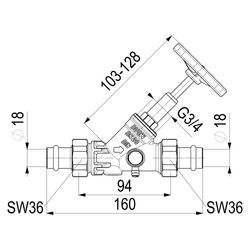 Schlösser Freistromventil mit Pressanschluss AG MULTI, Entleerung und steigen... SCHLOESSER-0015571800001 4044997115824 (Abb. 1)