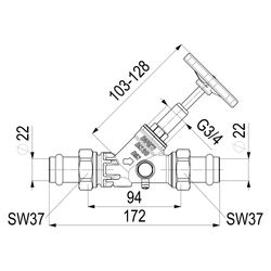 Schlösser Freistromventil mit Pressanschluss AG MULTI, Entleerung und steigen... SCHLOESSER-0015572200001 4044997171691 (Abb. 1)