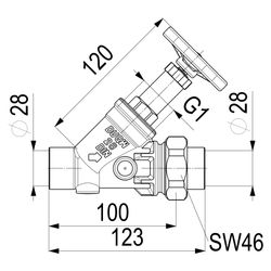 Schlösser Freistromventil ohne Entleerung, mit Lötverschraubung im Ausgang un... SCHLOESSER-0015702800001 4044997115923 (Abb. 1)