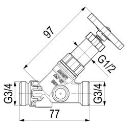 Schlösser Freistromventil Blue-tec mit Außengewinde MULTI, ohne Entleerung, m... SCHLOESSER-0015741500001 4044997171851 (Abb. 1)