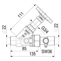 Schlösser Freistromventil mit Lötanschluss, Entl. in der Verschr. im Ausg. un... SCHLOESSER-0015752200001 4044997116104 (Abb. 1)