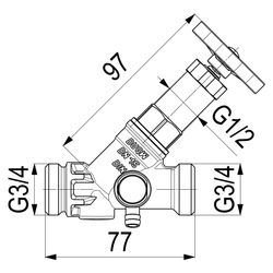 Schlösser Freistromventil mit Außengewinde MULTI, Entleerung und nichtsteigen... SCHLOESSER-0015771500001 4044997116210 (Abb. 1)