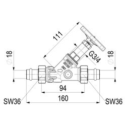 Schlösser Freistromventil Blue-tec mit Pressanschluss AG MULTI, ohne Entleer.... SCHLOESSER-0015841800001 4044997171967 (Abb. 1)