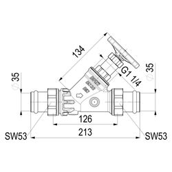 Schlösser Freistromventil mit Pressanschluss AG MULTI, ohne Entleerung und mi... SCHLOESSER-0015823500001 4044997171929 (Abb. 1)