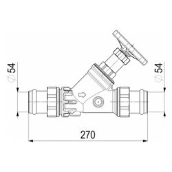 Schlösser Freistromventil Blue-tec mit Pressanschluss AG MULTI, ohne Entleer.... SCHLOESSER-0015845400001 4044997172049 (Abb. 1)