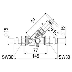 Schlösser Freistromventil mit Pressanschluss AG MULTI, Entleerung und nichtst... SCHLOESSER-0015871500001 4044997172056 (Abb. 1)