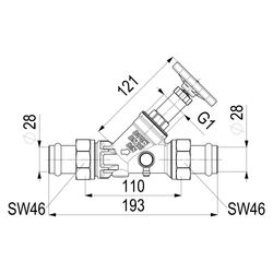 Schlösser Freistromventil mit Pressanschluss AG MULTI, Entleerung und nichtst... SCHLOESSER-0015872800001 4044997172094 (Abb. 1)