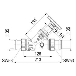 Schlösser Freistromventil mit Pressanschluss AG MULTI, Entleerung und nichtst... SCHLOESSER-0015873500001 4044997172117 (Abb. 1)