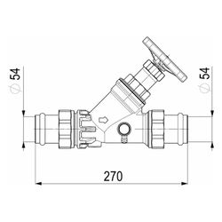 Schlösser Freistromventil mit Pressanschluss AG MULTI, Entleerung und nichtst... SCHLOESSER-0015875400001 4044997172131 (Abb. 1)