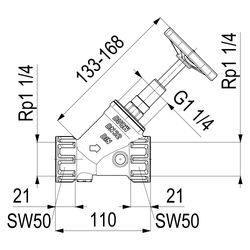 Schlösser KFR-Ventil mit Muffenanschluss, ohne Entleerung und mit steigender ... SCHLOESSER-0016153200001 4044997116579 (Abb. 1)