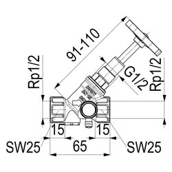 Schlösser KFR-Ventil mit Muffenanschluss, Entleerung und steigender Spindel, ... SCHLOESSER-0016201500001 4044997116814 (Abb. 1)