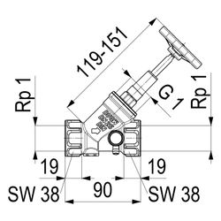 Schlösser KFR-Ventil mit Muffenanschluss, Entleerung und steigender Spindel, ... SCHLOESSER-0016202500001 4044997116913 (Abb. 1)