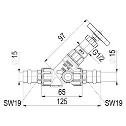 Schlösser KFR-Ventil Blue-tec mit Pressanschluss IG, ohne Entleerung und mit ... SCHLOESSER-0016291500001 4044997172377 (Abb. 1)