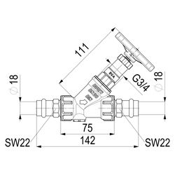 Schlösser KFR-Ventil Blue-tec mit Pressanschluss IG, ohne Entleerung und mit ... SCHLOESSER-0016291800001 4044997172384 (Abb. 1)