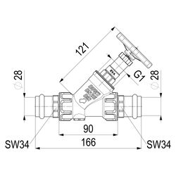 Schlösser KFR-Ventil Blue-tec mit Pressanschluss IG, ohne Entleerung und mit ... SCHLOESSER-0016292800001 4044997172407 (Abb. 1)