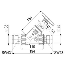 Schlösser KFR-Ventil Blue-tec mit Pressanschluss IG, ohne Entleerung und mit ... SCHLOESSER-0016293500001 4044997172414 (Abb. 1)