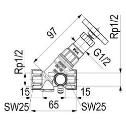 Schlösser KFR-Ventil mit Muffenanschluss, Entleerung und nichtsteigender Spin... SCHLOESSER-0016301500001 4044997117378 (Abb. 1)