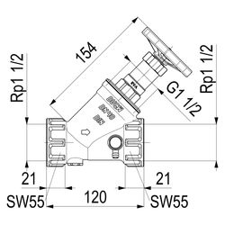 Schlösser KFR-Ventil mit Muffenanschluss, Entleerung und nichtsteigender Spin... SCHLOESSER-0016304000001 4044997117477 (Abb. 1)