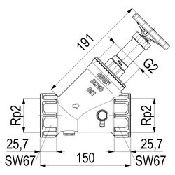 Schlösser KFR-Ventil mit Muffenanschluss, Entleerung und nichtsteigender Spin... SCHLOESSER-0016305000001 4044997117507 (Abb. 1)