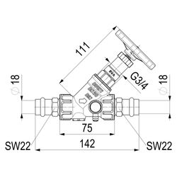 Schlösser KFR-Ventil mit Pressanschluss IG, Entleerung und nichtsteigender Sp... SCHLOESSER-0016381800001 4044997172469 (Abb. 1)