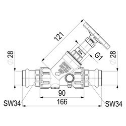 Schlösser KFR-Ventil mit Pressanschluss IG, Entleerung und nichtsteigender Sp... SCHLOESSER-0016382800001 4044997172483 (Abb. 1)