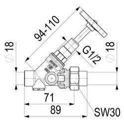 Schlösser KFR-Ventil ohne Entleerung, mit Lötverschraubung im Ausgang und ste... SCHLOESSER-0016401800001 4044997117750 (Abb. 1)