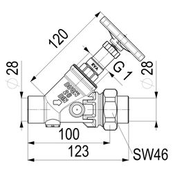 Schlösser KFR-Ventil ohne Entleerung, mit Lötverschraubung im Ausgang und nic... SCHLOESSER-0016702800001 4044997118108 (Abb. 1)