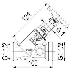 Schlösser KFR-Ventil mit Außengewinde für Kunststoffrohr, ohne Entleerung und... SCHLOESSER-0016712500001 4044997118221 (Abb. 1)