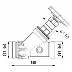 Schlösser KFR-Ventil Blue-tec mit Außengewinde MULTI und ohne Entleerung, DN ... SCHLOESSER-0016744000001 4044997250235 (Abb. 1)