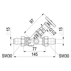 Schlösser KFR-Ventil mit Pressanschluss AG MULTI, ohne Entleerung und mit nic... SCHLOESSER-0016821500001 4044997172674 (Abb. 1)