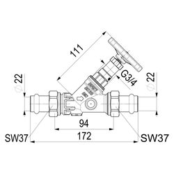 Schlösser KFR-Ventil mit Pressanschluss AG MULTI, ohne Entleerung und mit nic... SCHLOESSER-0016822200001 4044997172711 (Abb. 1)