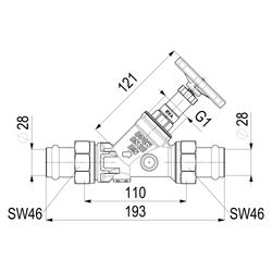 Schlösser KFR-Ventil mit Pressanschluss AG MULTI, ohne Entleerung und mit nic... SCHLOESSER-0016822800001 4044997172742 (Abb. 1)