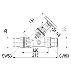 Schlösser KFR-Ventil mit Pressanschluss AG MULTI, ohne Entleerung und mit nic... SCHLOESSER-0016823500001 4044997172766 (Abb. 1)