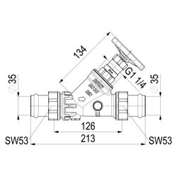 Schlösser KFR-Ventil mit Pressanschluss AG MULTI, Entleerung und nichtsteigen... SCHLOESSER-0016873500001 4044997173039 (Abb. 1)