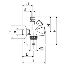 Schlösser Kombi-Eckventil selbstdichtend, mit Schlauchverschraubung, mit Drei... SCHLOESSER-0017151550001 4044997119068 (Abb. 1)