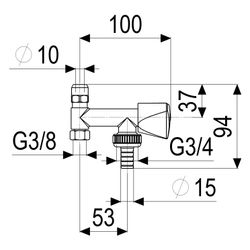 Schlösser Geräteventil für Eckventil, mit Schlauchverschraubung und Dreikantg... SCHLOESSER-0017211050001 4044997119143 (Abb. 1)