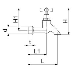 Schlösser Auslaufventil mit Strahlregler, ohne Schlauchverschraubung, mit Kne... SCHLOESSER-0017292050001 4044997119273 (Abb. 1)